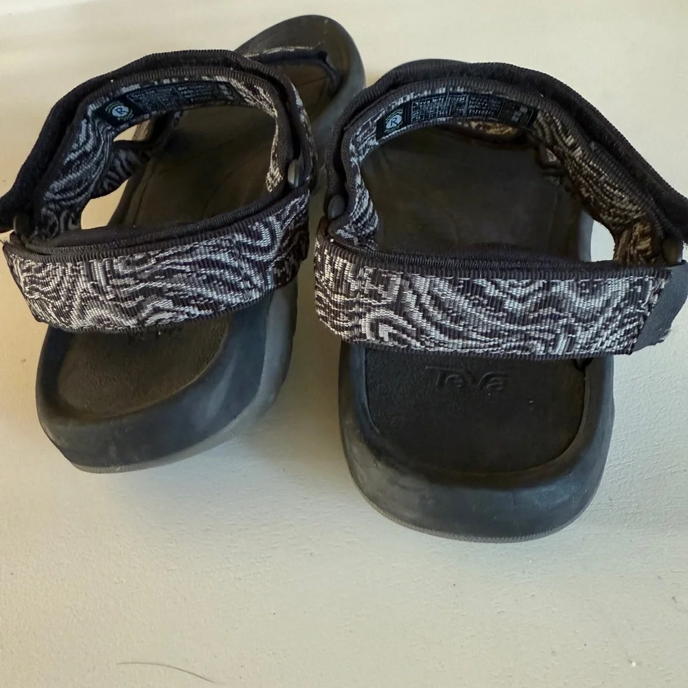 Teva Black and White Patterned Sandals
